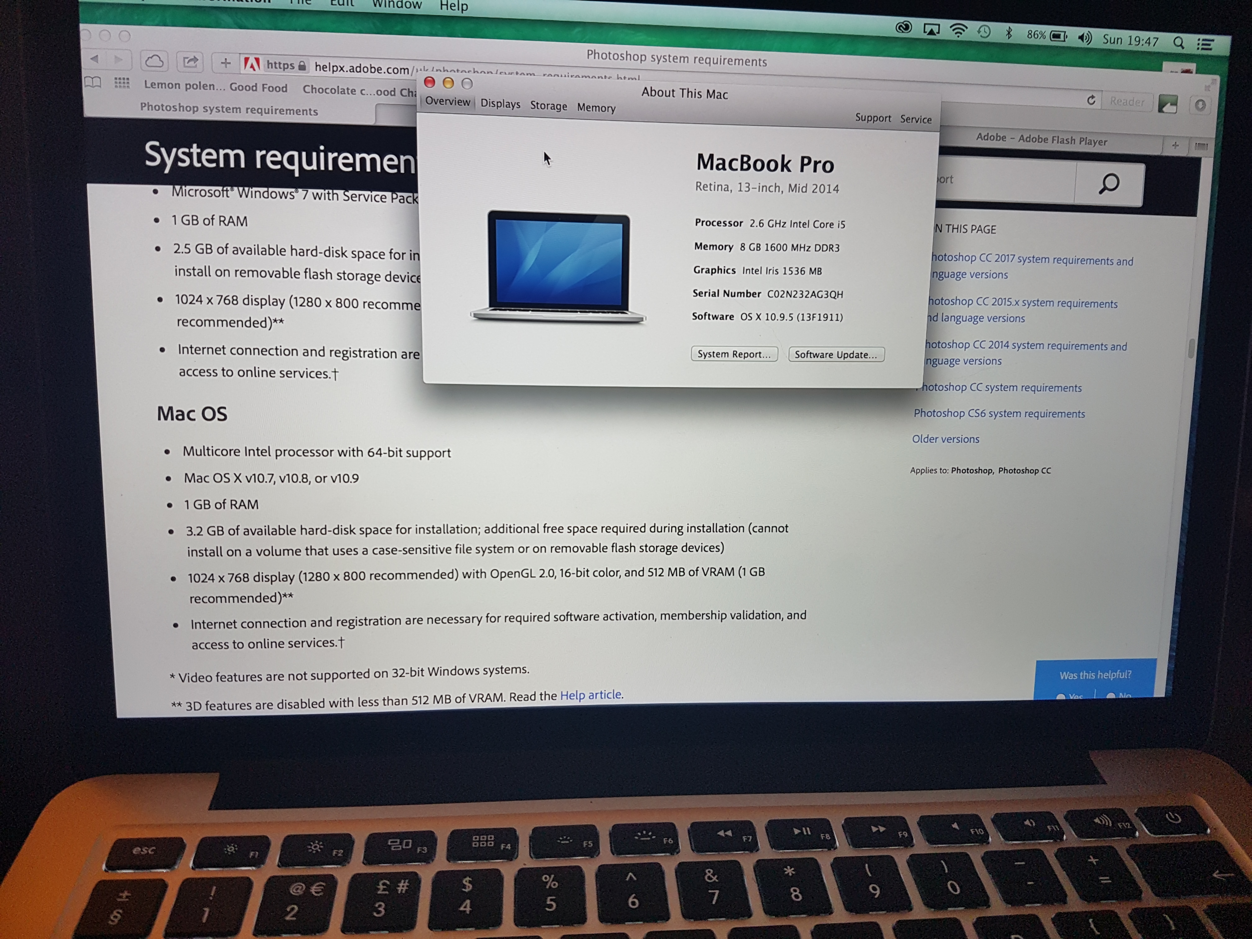 system requirements for photoshop on mac